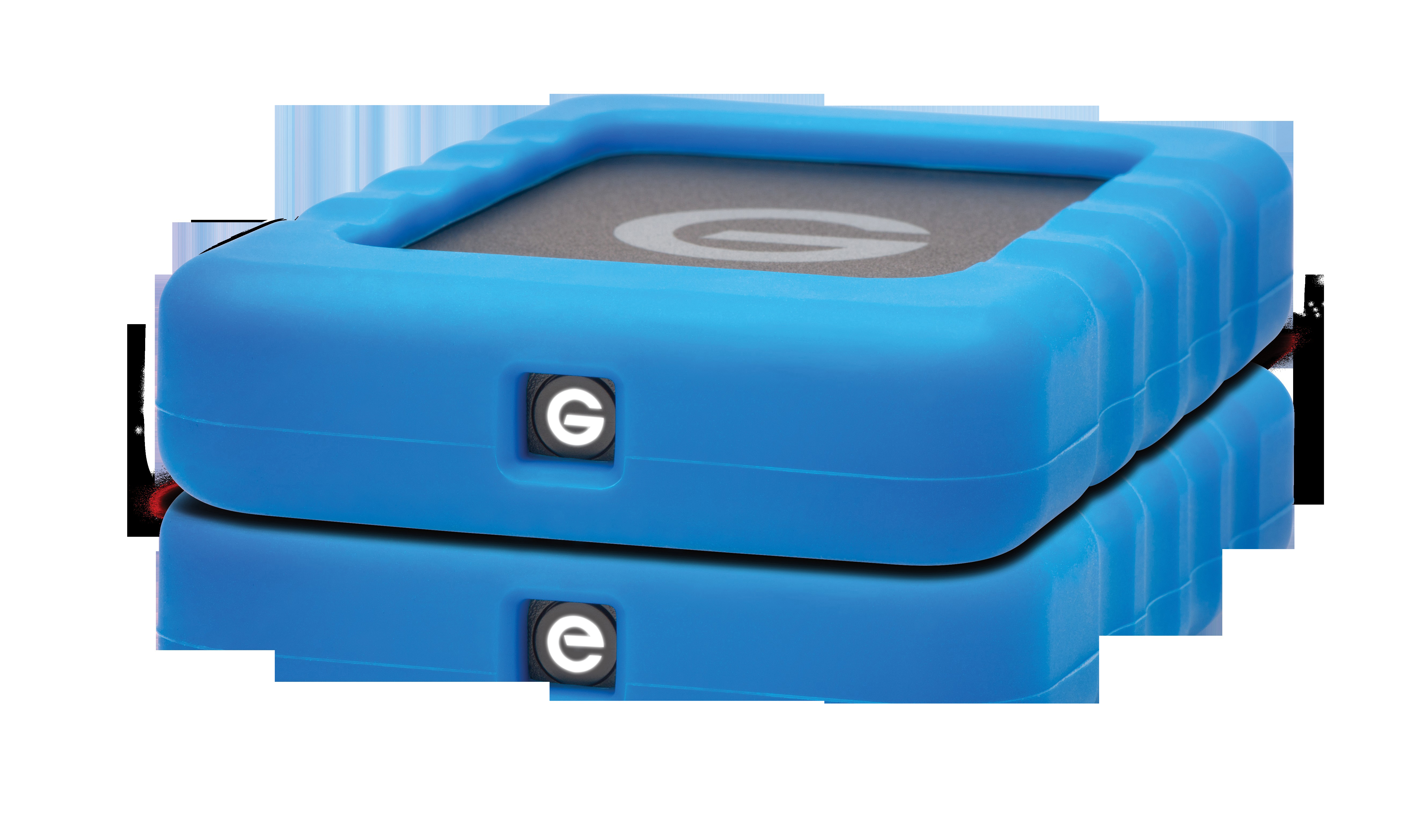G-TECHNOLOGY G-Drive ev RaW Festplatte, 1 TB SSD, 2,5 Zoll, extern, Schwarz/Blau