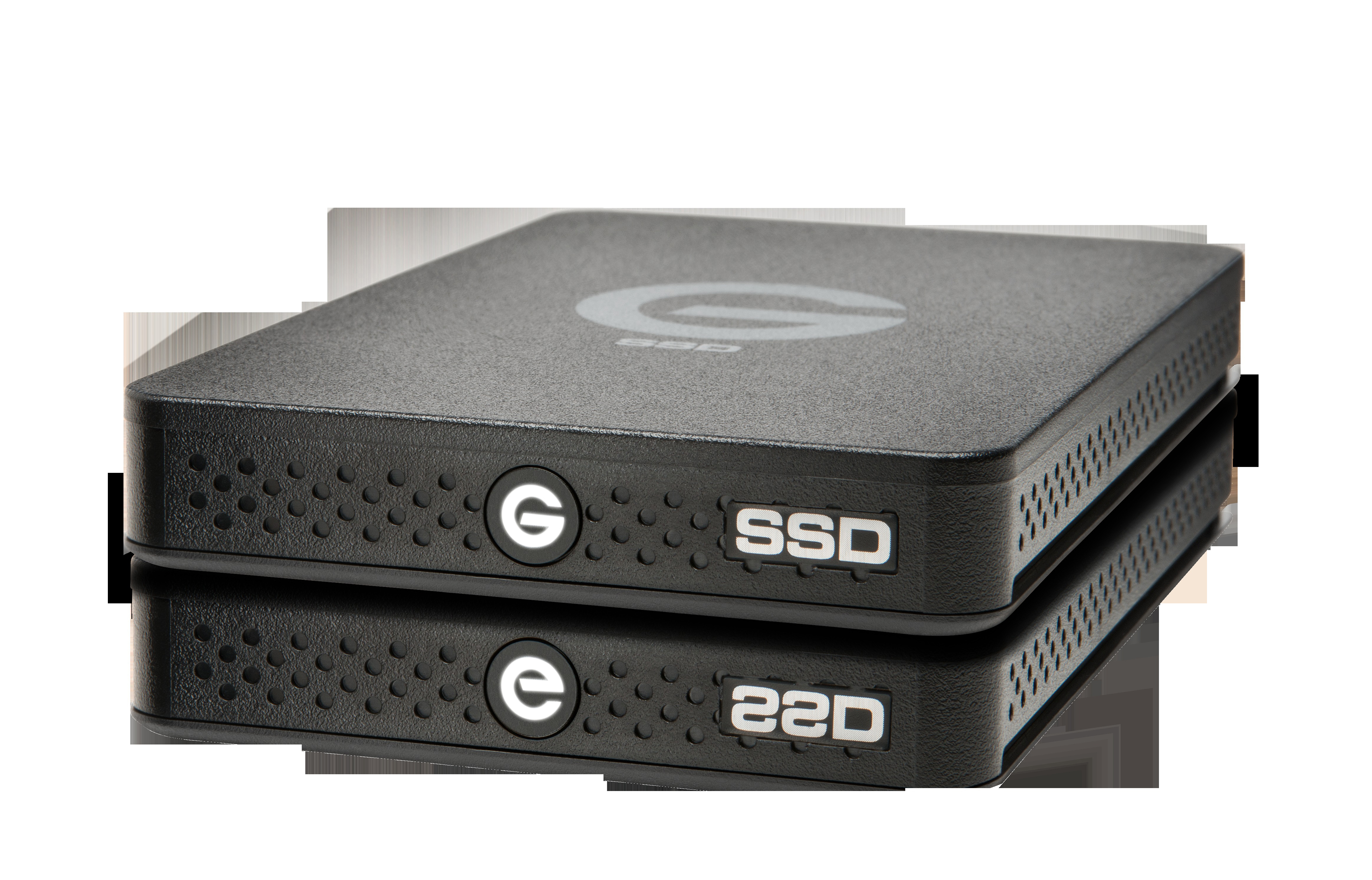 G-TECHNOLOGY G-Drive ev RaW Festplatte, 1 TB SSD, 2,5 Zoll, extern, Schwarz/Blau