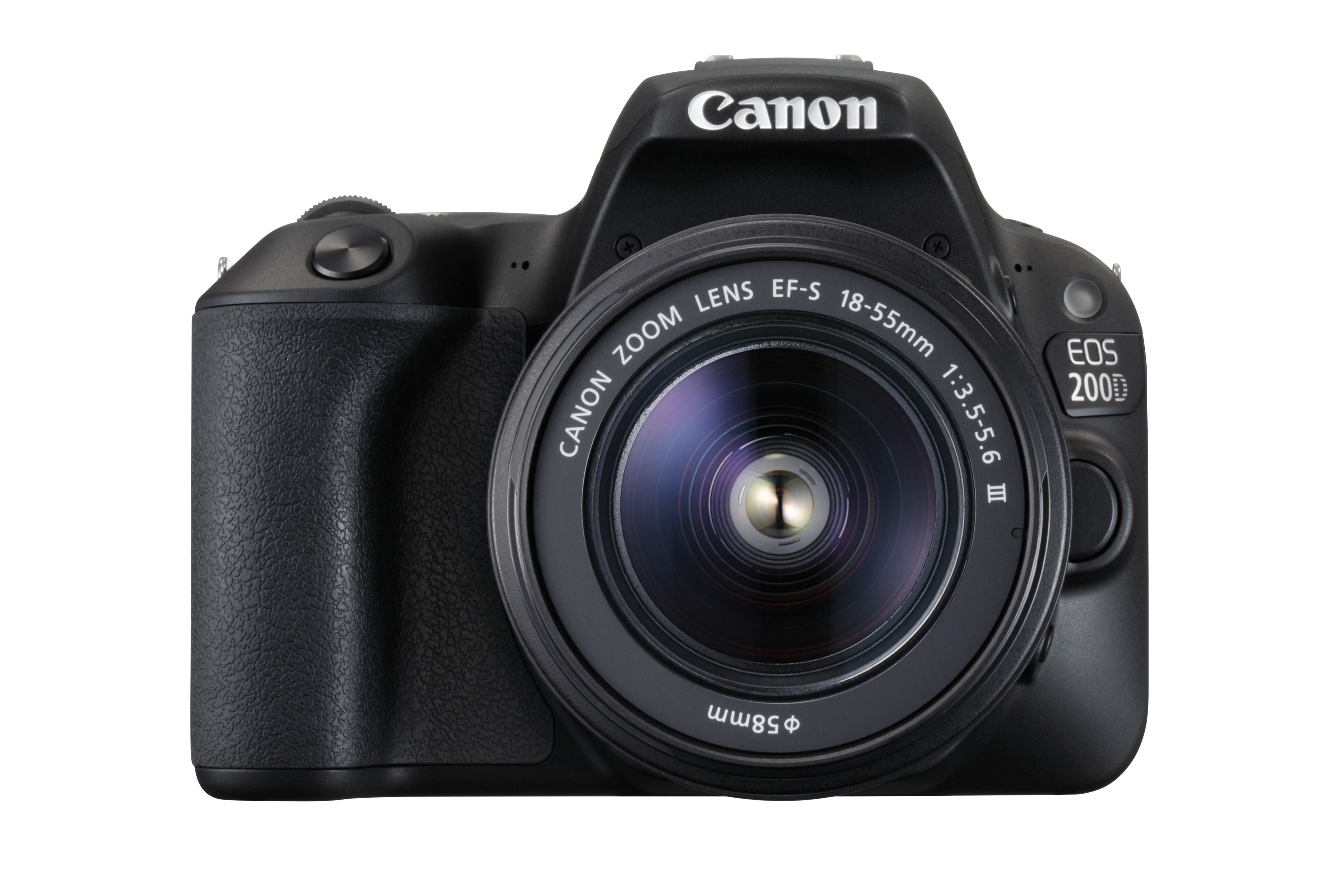CANON EOS 200D Kit Spiegelreflexkamera, 24,2 Megapixel, 18-55 mm, 75-300 mm Objektiv (EF-S, EF), Touchscreen Display, WLAN, Schwarz