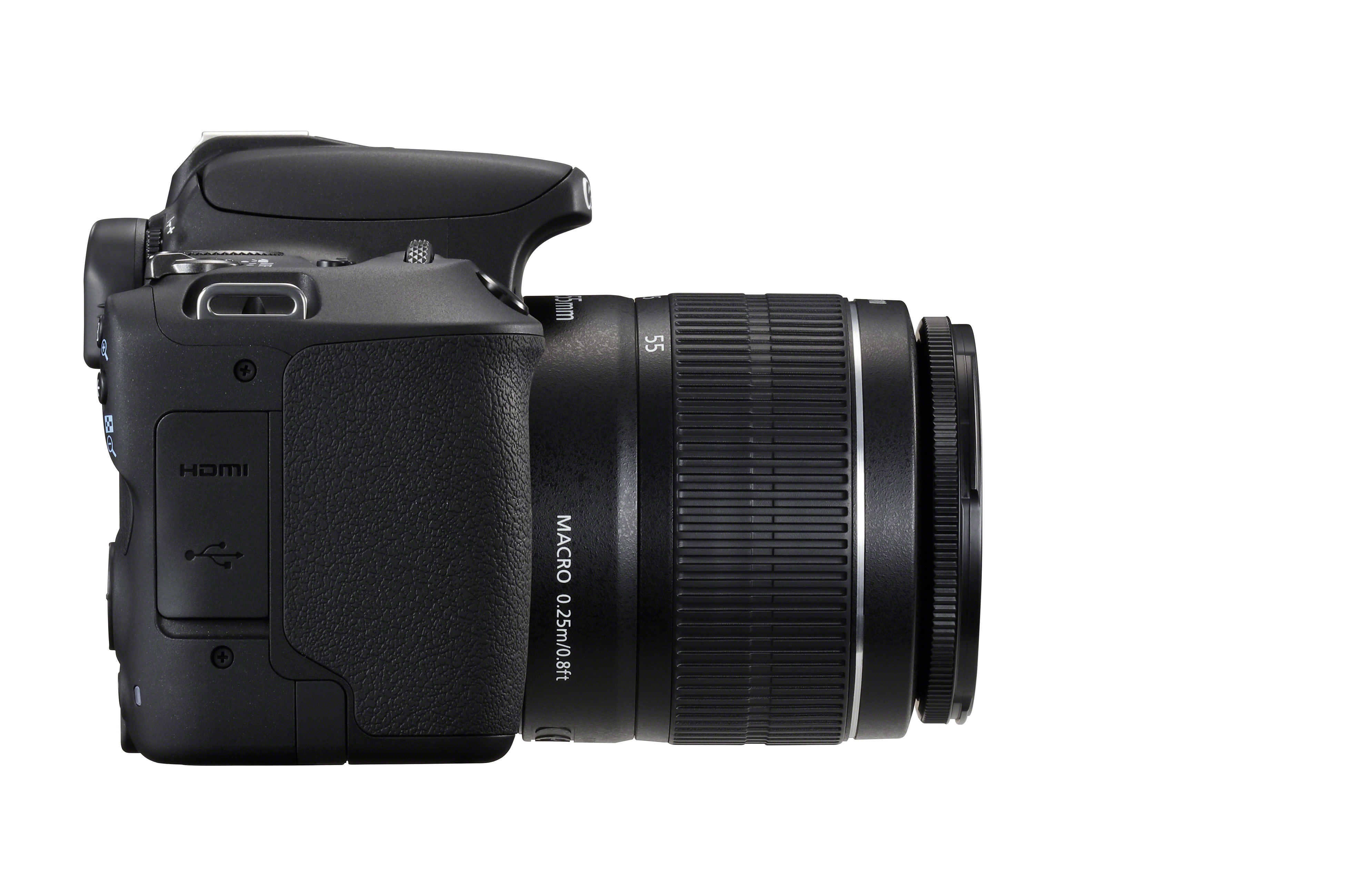 CANON EOS 200D Kit Spiegelreflexkamera, 24,2 Megapixel, 18-55 mm, 75-300 mm Objektiv (EF-S, EF), Touchscreen Display, WLAN, Schwarz