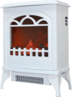 Elektro-Standkamin Rustikal, weiß (B 990450-1)