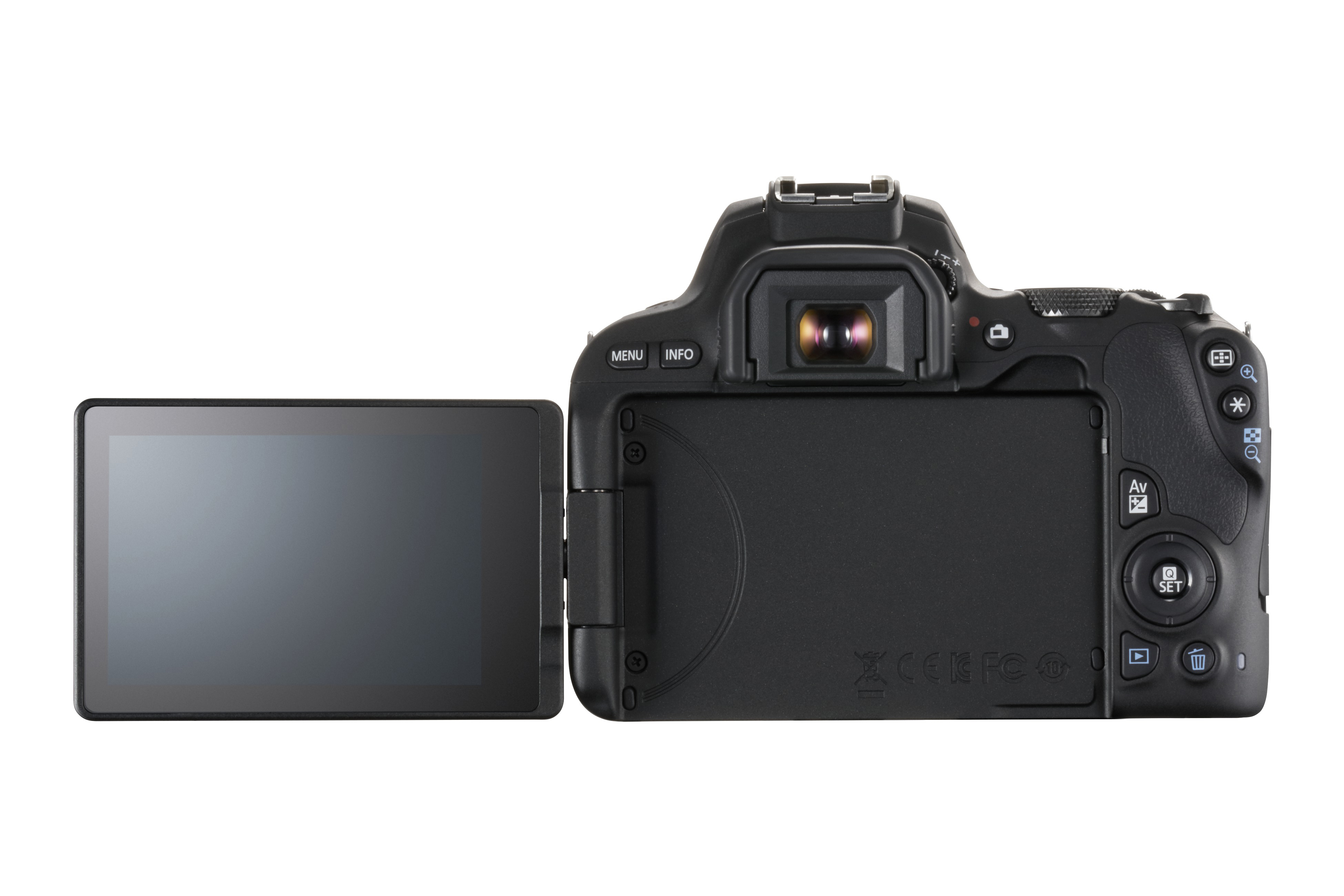 CANON EOS 200D Kit Spiegelreflexkamera, 24,2 Megapixel, 18-55 mm, 75-300 mm Objektiv (EF-S, EF), Touchscreen Display, WLAN, Schwarz
