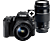 CANON Canon EOS 200D + EF-S 18-55mm 1:3,5-5,6 DC III + EF 75-300mm DC III, 24.2 MP, nero - Fotocamera reflex Nero