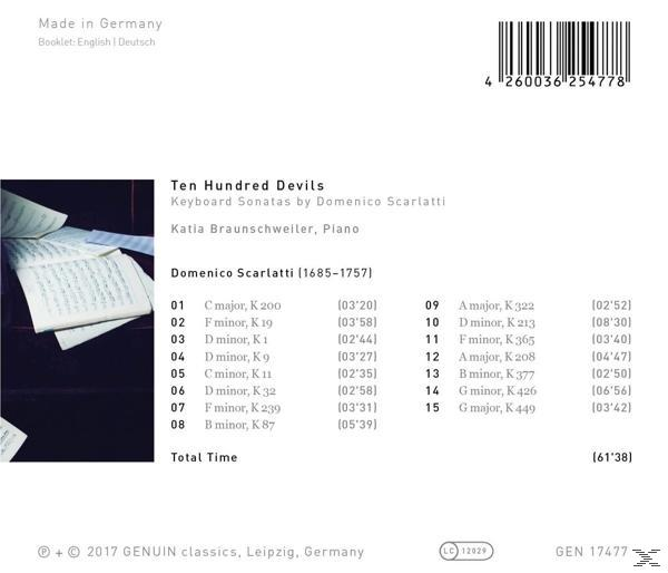 Katia Braunschweiler - Ten Hundred Devils-Keyboard Sonatas  - (CD)