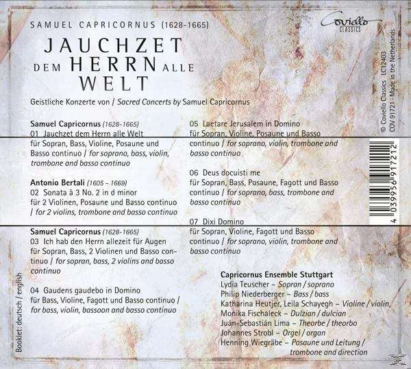 Capricornus Ensemble Stuttgart - Jauchzet dem Herrn alle Welt-Geistliche Konzerte  - (CD)