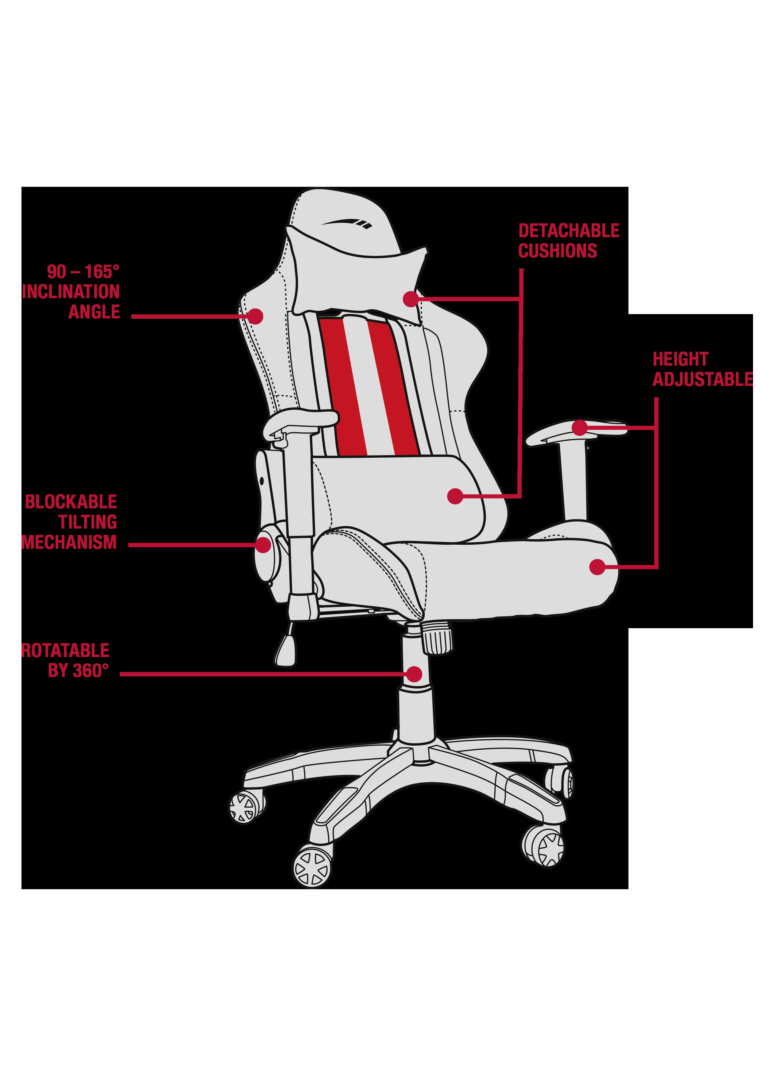 SPEEDLINK Regger Gaming Chair, PC-Gaming-optimierter Schreibtischstuhl Gaming Stuhl, Schwarz