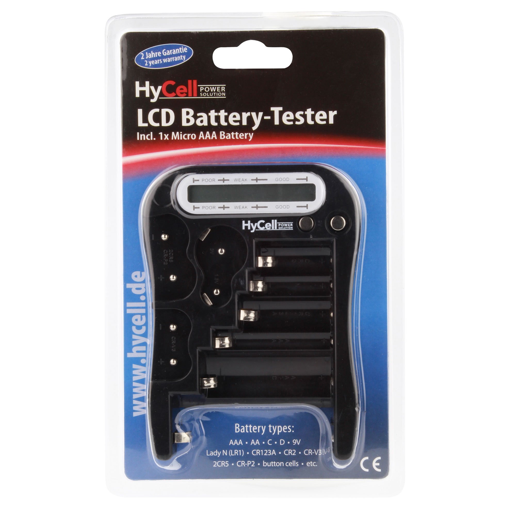 HYCELL LCD Micro AAA Batterie  Battery-Tester