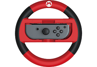 HORI HORI Deluxe Wheel Attachment - Mario - Volante per Nintendo Switch (Rosso/Nero)