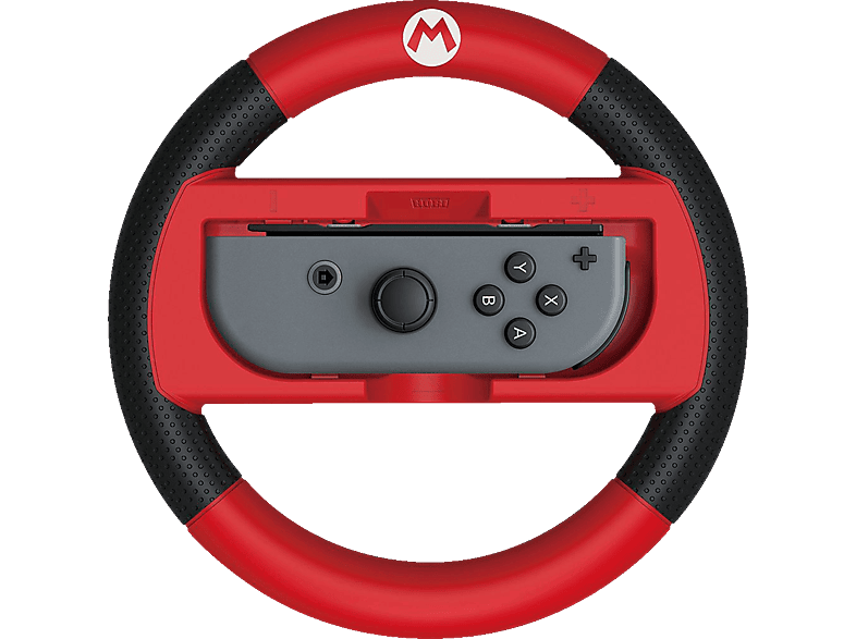 HORI Deluxe Wheel Attachment (Mario), Lenkrad für Nintendo Switch, Rot/Schwarz  Nintendo Switch Zubehör