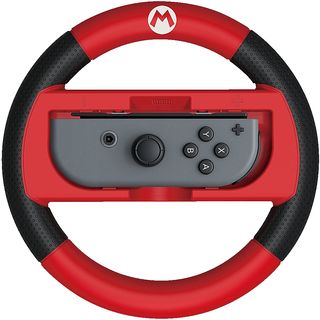 HORI Deluxe Wheel Attachment - Volante per Nintendo Switch (Rosso/Nero)