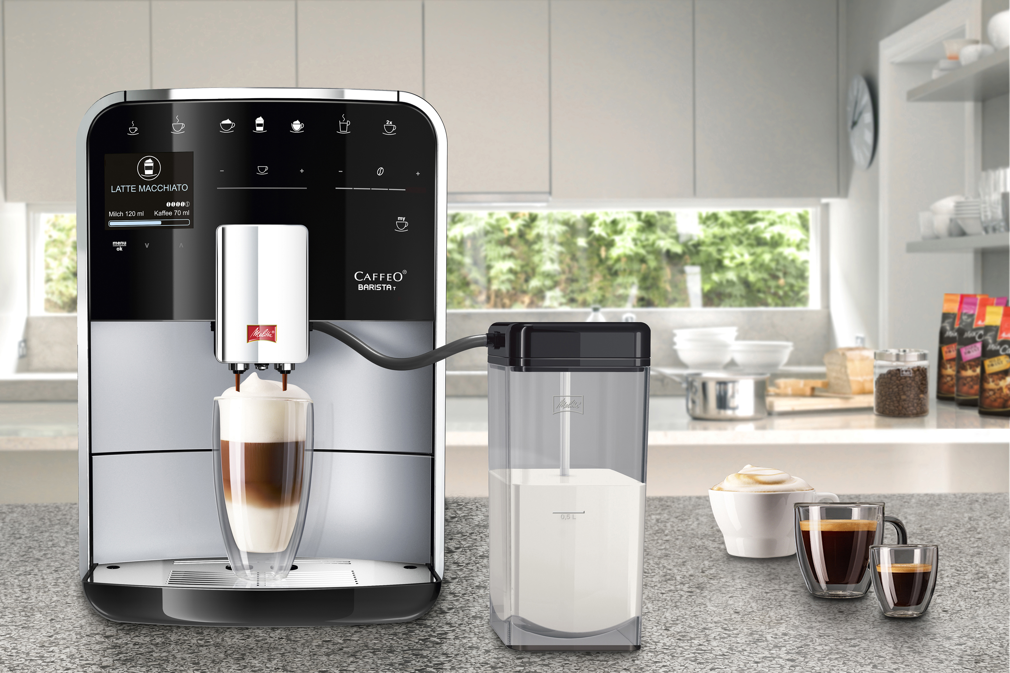 MELITTA F 730-101 Caffeo Barista T Kaffeevollautomat Silber