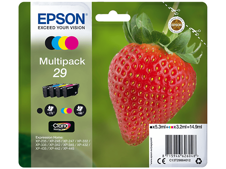 Epson T2986 Multipack d'encre 4 couleurs Claria Home