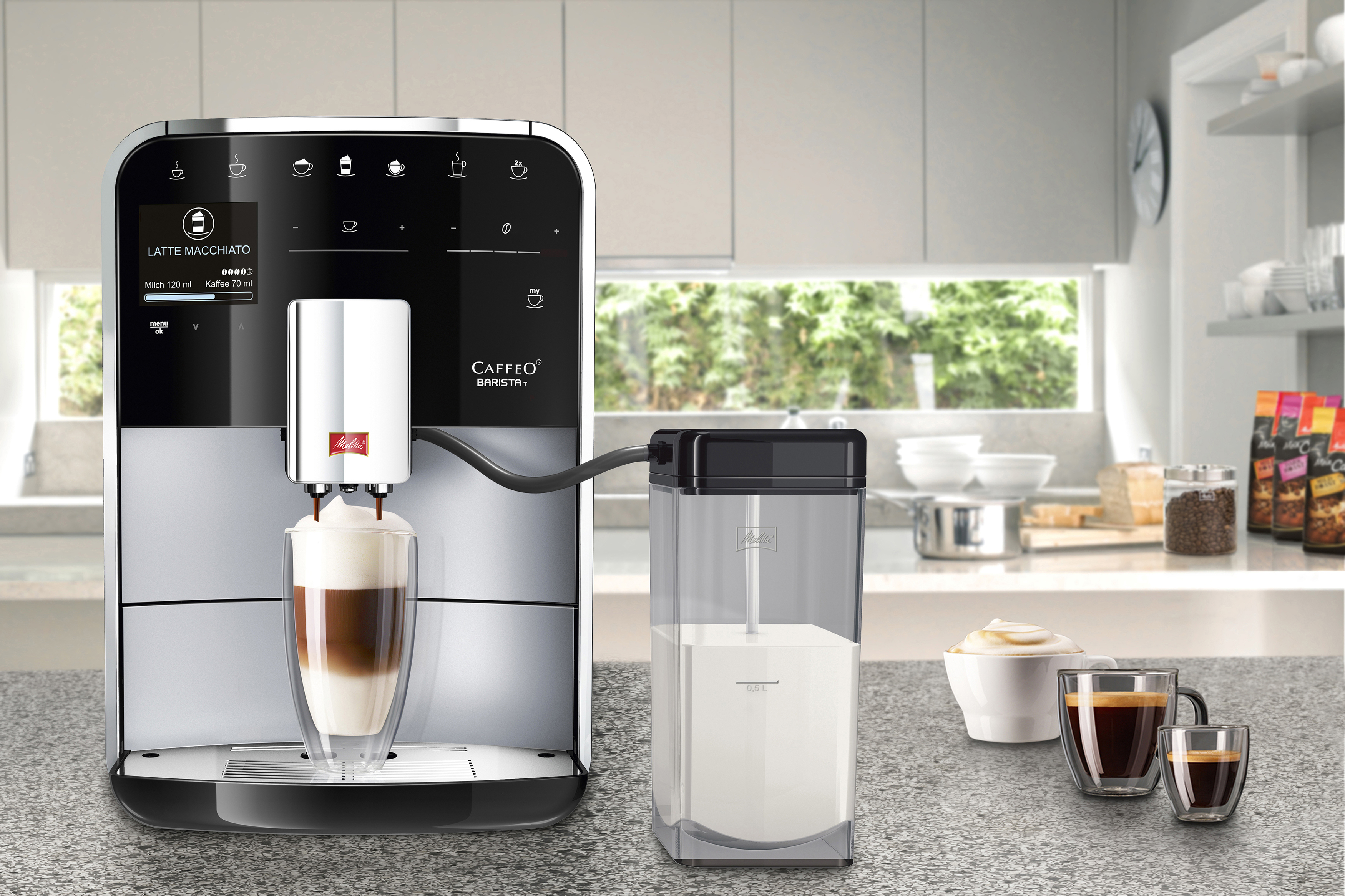 MELITTA F 730-101 Caffeo Barista T Kaffeevollautomat Silber