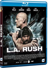 Couverture du DVD de 'L.A. Rush', avec Bruce Willis et un homme tenant une arme.