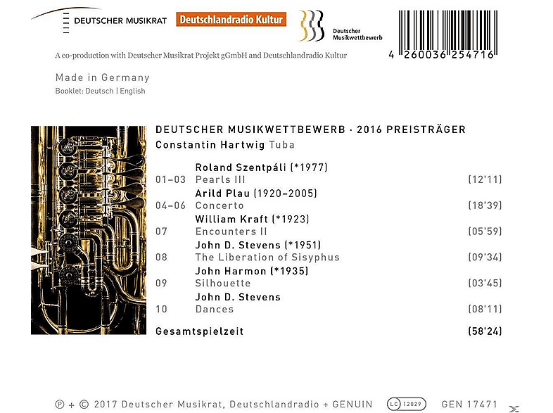 Thumbnail - Constantin Hartwig - Klischee ade-Dt.Musikwettbewerb 2016 (CD)