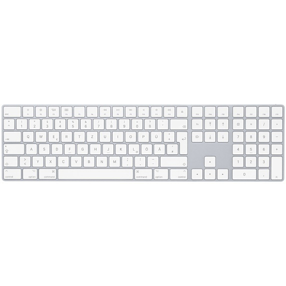 Tastatur, mit D, kabellos, Magic MQ052D/A Scissor, Ziffernblock Silber Keyboard APPLE