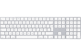 APPLE MQ052D/A Magic Keyboard mit Ziffernblock D, Tastatur, kabellos, Silber