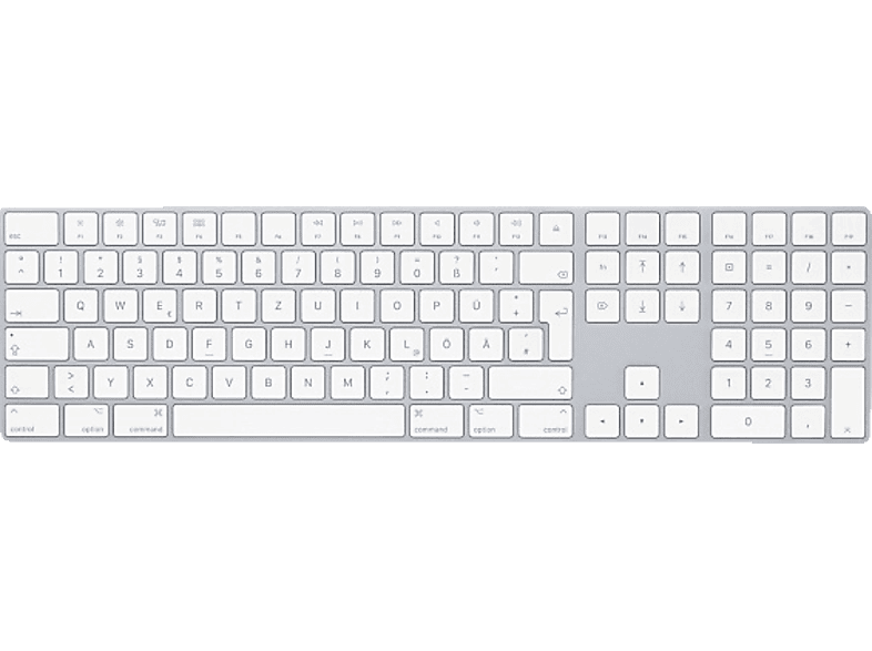APPLE MQ052D/A Keyboard Scissor, Tastatur, | Tastatur mit Magic MediaMarkt Ziffernblock Silber D, kabellos