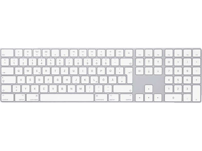 Tastatur, mit D, kabellos, Magic MQ052D/A Scissor, Ziffernblock Silber Keyboard APPLE