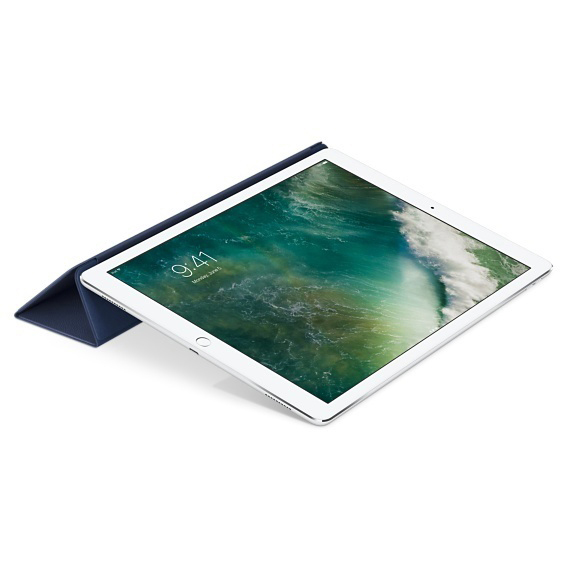 APPLE Leder Smart Cover, Bookcover, Apple, iPad Pro 12.9, Mitternachtsblau
