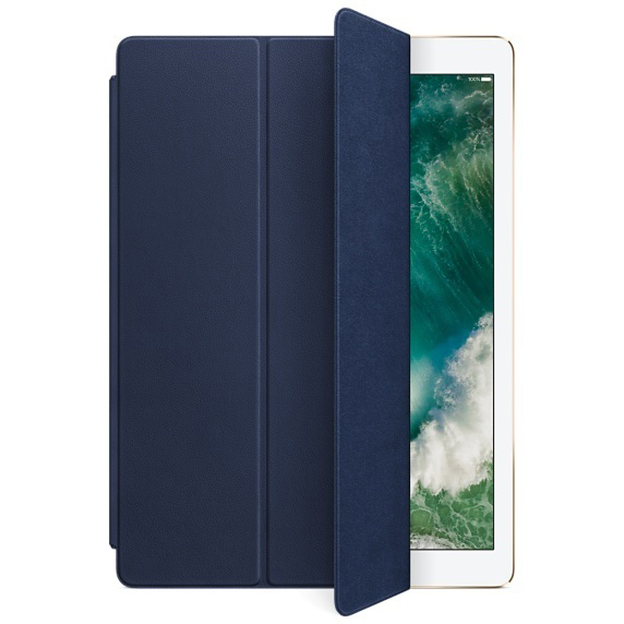 APPLE Leder Smart Cover, Bookcover, Apple, iPad Pro 12.9, Mitternachtsblau