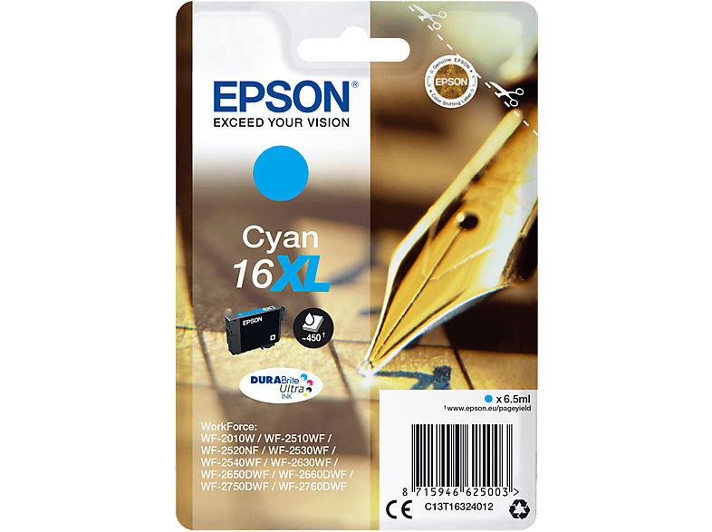 EPSON 16XL DURABrite Ultra Ink Cyaan (C13T16324022)