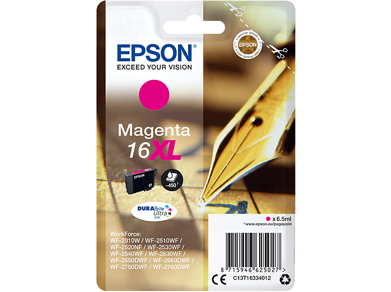 EPSON 16XL DURABrite Ultra Ink Magenta (C13T16334022)