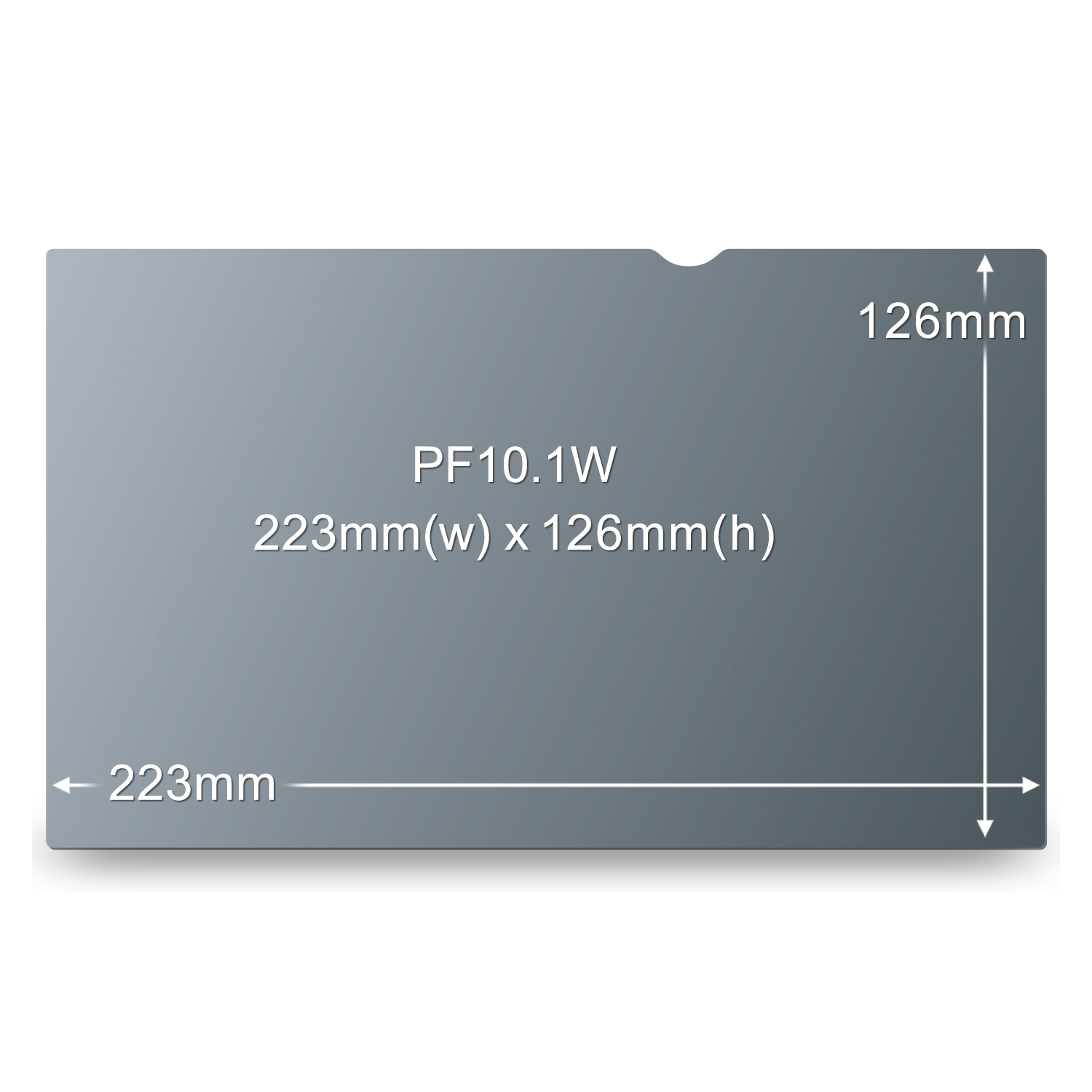3M PF101W9B Blickschutzfilter Standard für Notebooks 25,7 cm Weit (entspricht 10,1" Weit) 16:9, Schwarz