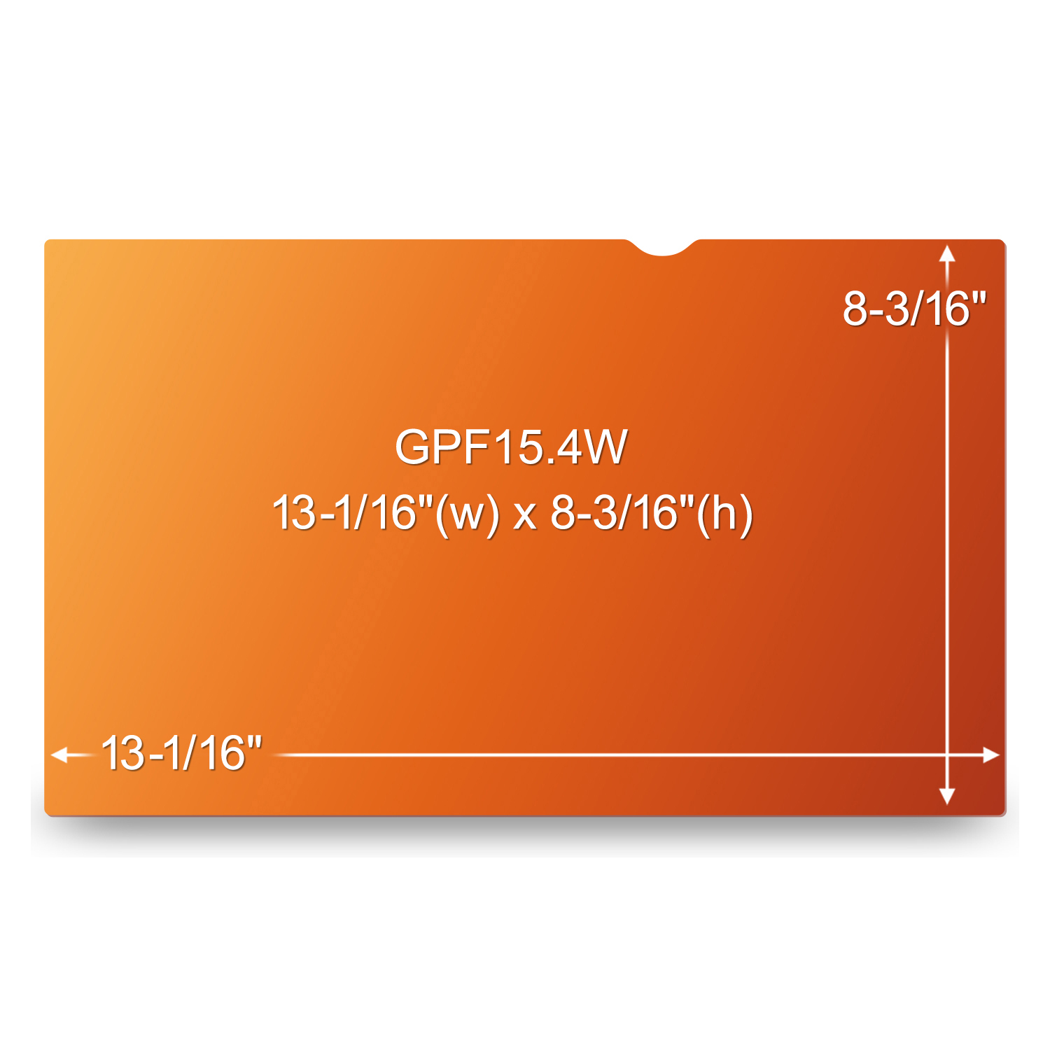 3M GPF15.4 Blickschutzfilter für Notebook 39,1 cm Weit (entspricht 15.4" Weit) 16:10, Gold