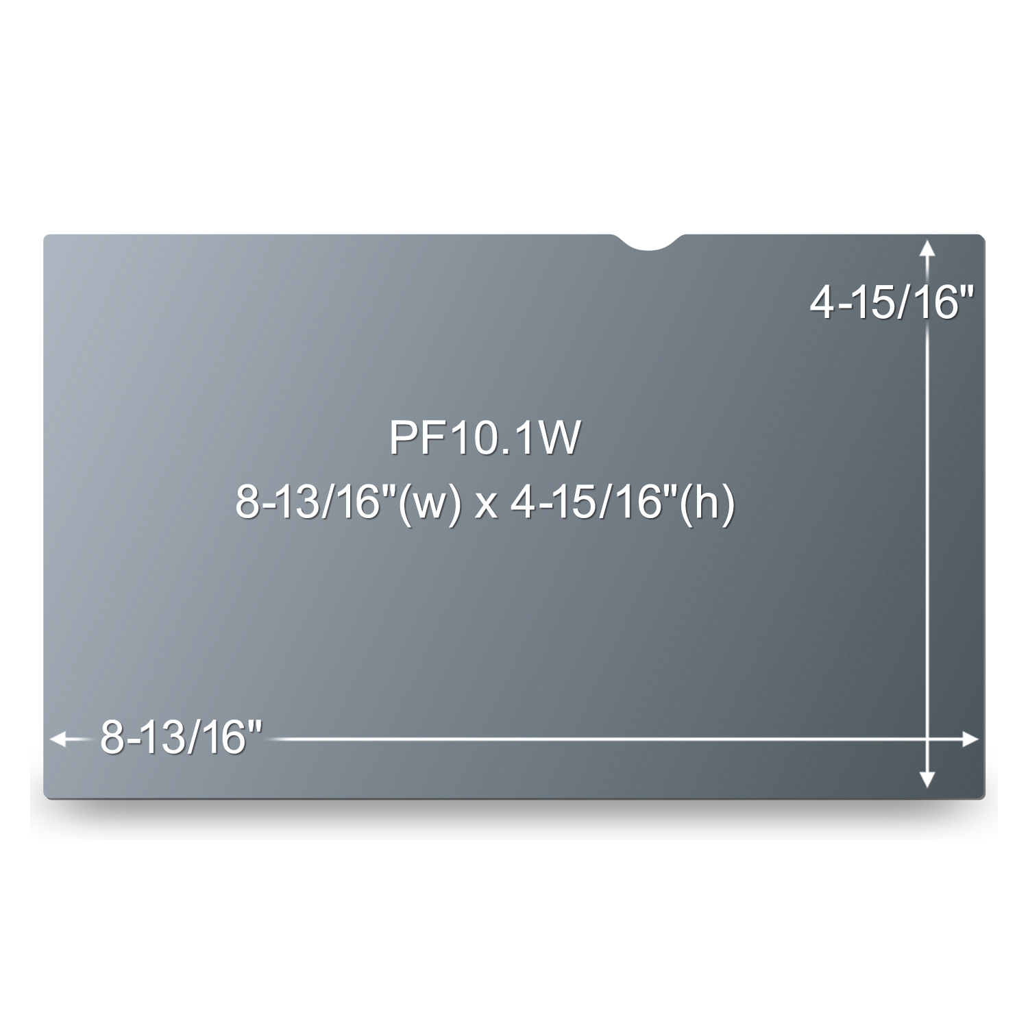 3M PF101W9B Blickschutzfilter Standard für Notebooks 25,7 cm Weit (entspricht 10,1" Weit) 16:9, Schwarz