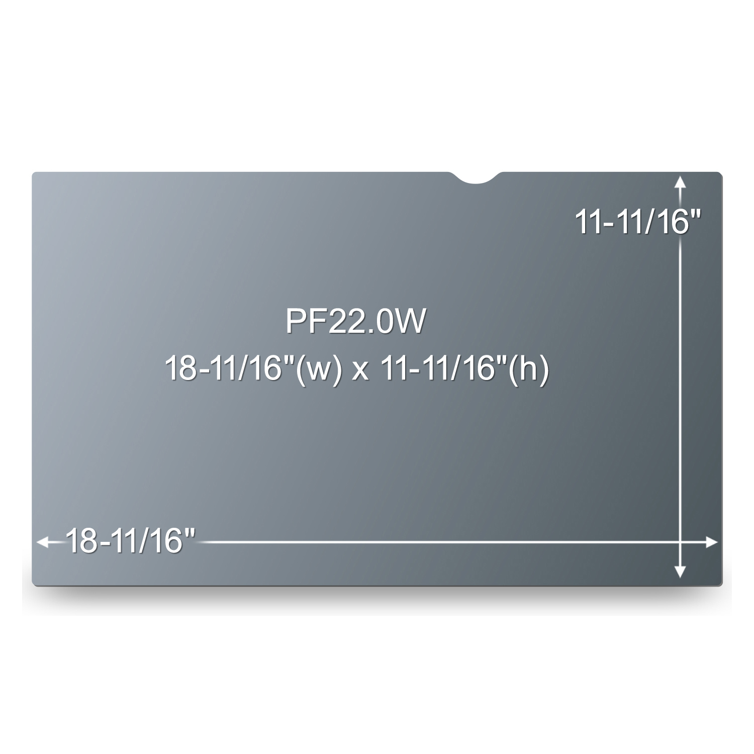 3M PF22.0W Blickschutzfilter Standard für Desktops 55,9 cm Weit (entspricht 22,0" Weit) 16:10, Schwarz