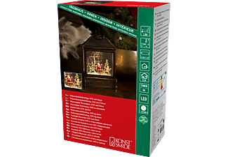 KONSTSMIDE 2886-000 Schneelaterne mit Weihnachtsmann und Kind LED Schneelaterne, Bronze, Warmweiß