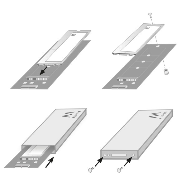 EWENT EW7023 Portable M.2 SSD behuizing
