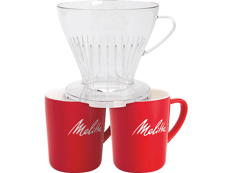 MELITTA 6761207 1x4® Kaffeefilter Transparent, Rot