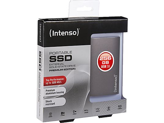 INTENSO Premium Edition - Externe Festplatte SSD (SSD, 256 GB, Anthrazit)