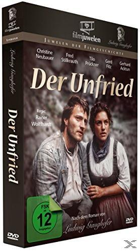 DVD-Hülle mit einem Filmplakat. Zwei Personen schauen nach vorne. Text auf Deutsch, 'Der Unfried'.