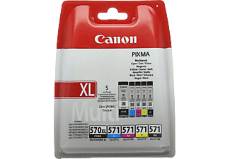 CANON 570XL Zwart / 571 Zwart - Cyaan - Magenta - Geel (0318C004)