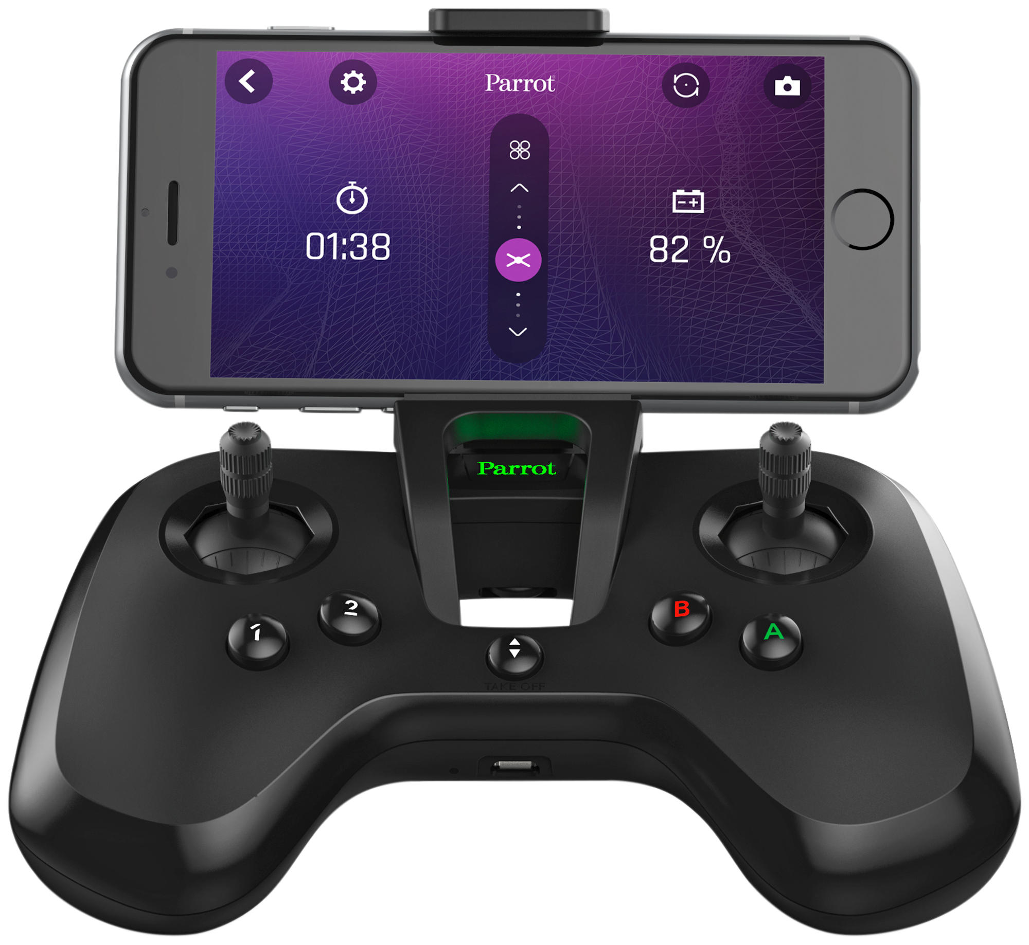 Mando minidrone - Parrot FLYPAD MINIDRONE, Bluetooth, 60 metros alcance