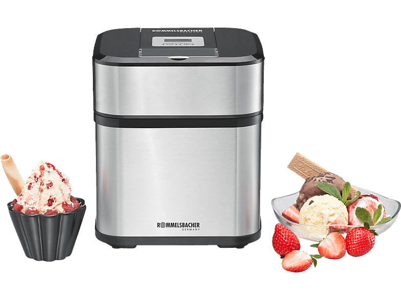 MediaMarkt, Rommelsbacher Im 12 4-In-1, Eismaschine, Edelstahl, Küchengeräte, Küchenkleingeräte, Eis- & Glacémaschinen, IM 12