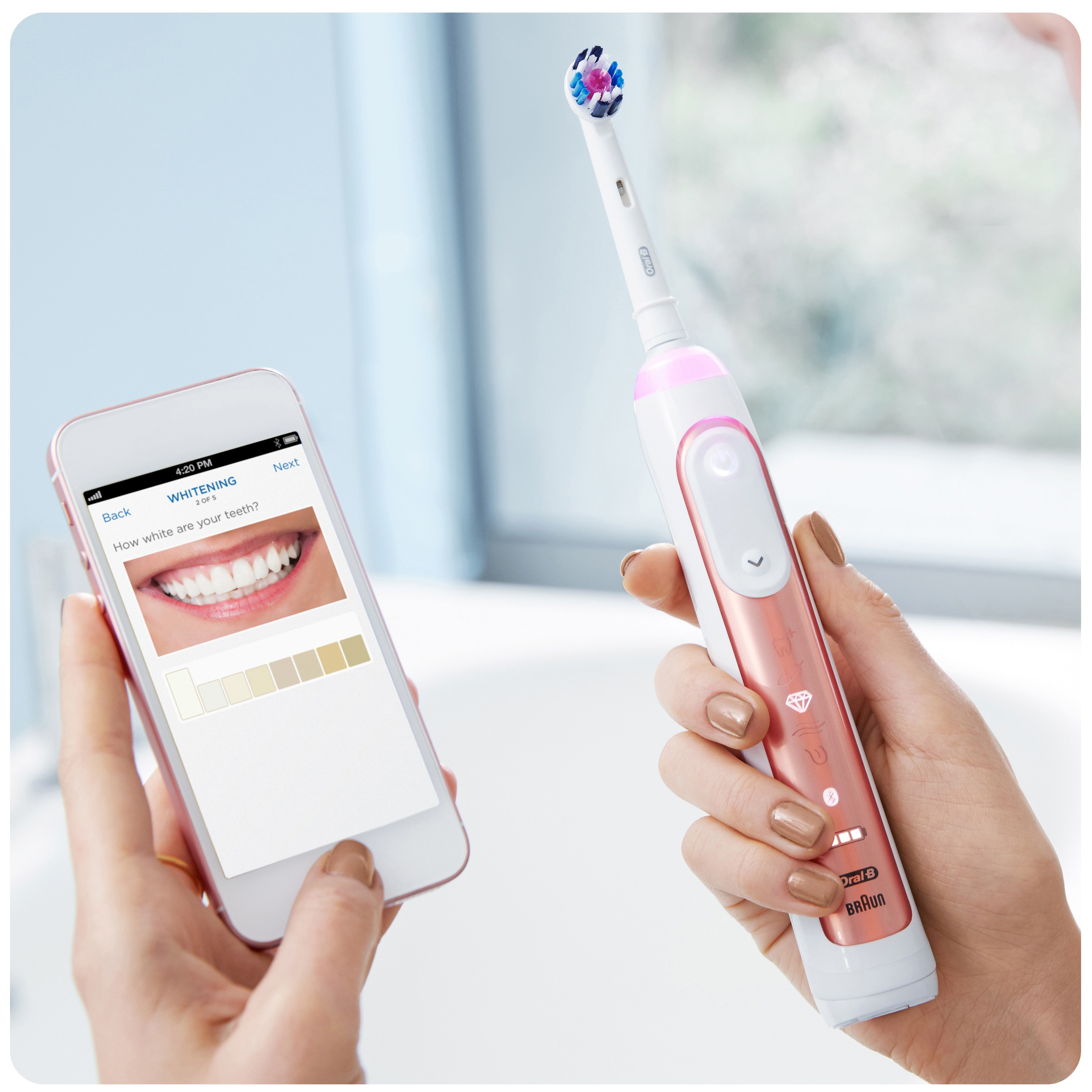 ORAL-B Genius 9300 Rose Gold Cross Action fejjel