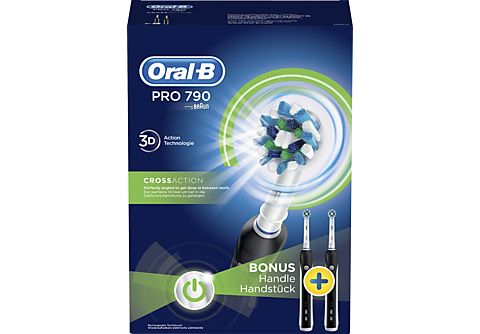 ORAL B Brosse à dents électrique PRO 790 (PRO 790 CA BLACK + BONUS HANDLE)