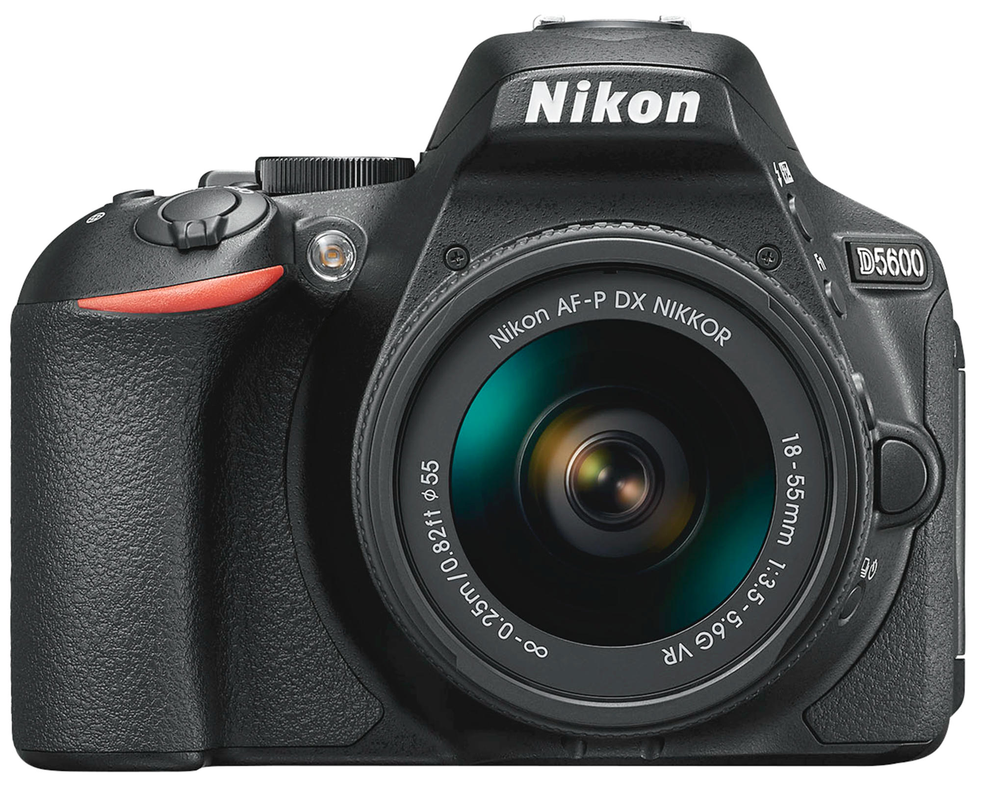 Cámara Réflex - Nikon D5600, Sensor CMOS, 24.2 MP, Vídeo Full HD + Objetivo AF-P DX 18-55mm VR