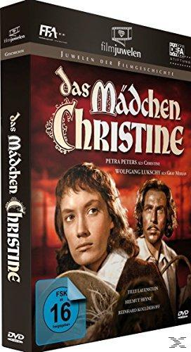 DVD-Box des Films "Das Mädchen Christine". Es zeigt eine Frau mit einem Mann im Hintergrund.