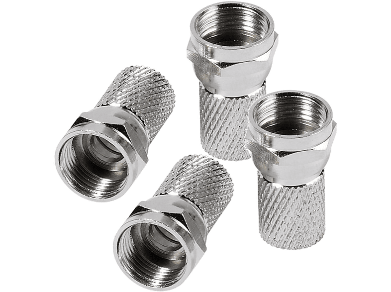 Vivanco 44001 F-Stecker, 7mm, 4 Stk.