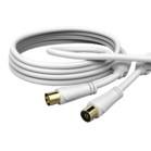 Antennenkabel Koax-Stecker - Koax-Kupplung, 10 m, weiß (00179242)