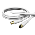 Antennenkabel Koax-Stecker - Koax-Kupplung, 5m, weiß (00179241)