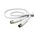 Antennenkabel Koax-Stecker - Koax-Kupplung, 1.5 m, weiß (00179239)