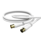 Antennenkabel Koax-Stecker - Koax-Kupplung, 3 m, weiß (00179244)