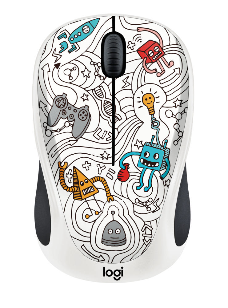 LOGITECH M238 Doodle Techie White Mouse