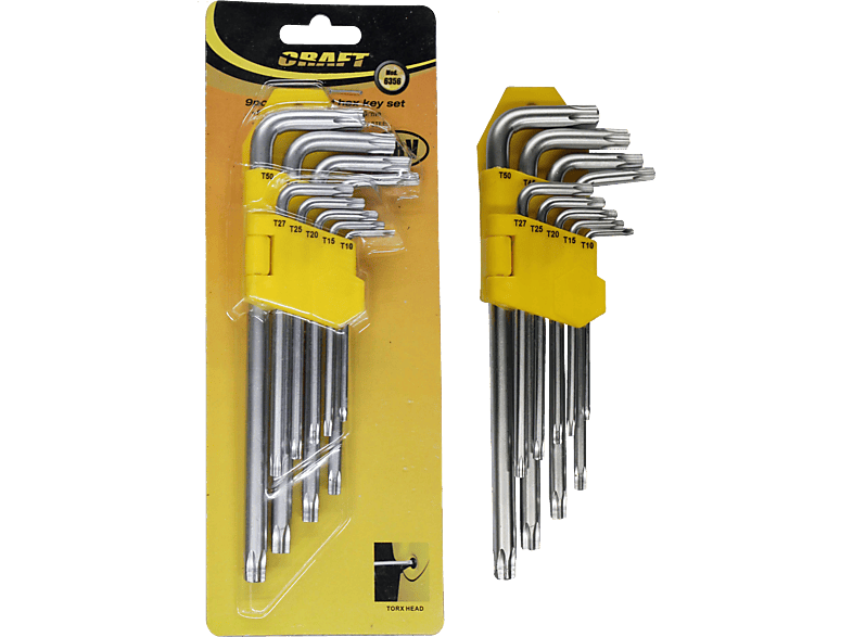 CRAFT 6356 Torx kulcs készlet, 9 db-os, CRV